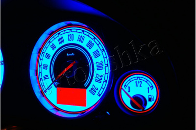 Ford Mondeo MK3 светодиодные шкалы (циферблаты) на панель приборов - дизайн 4