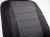 Kia Rio (11–14) Чехлы на сиденья (экокожа), цвет - чёрный + серый (хэтчбек, 40/60, 4 подголов)